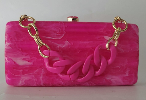 Sac à main en résine Magnolia, 3 couleurs
