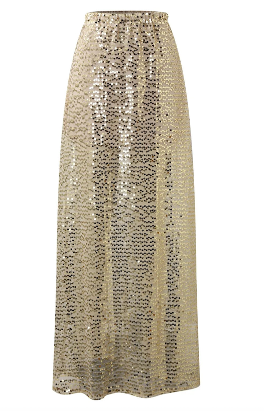 Mintlis mujer lentejuelas falda sequin dorada, tallas (36-48)