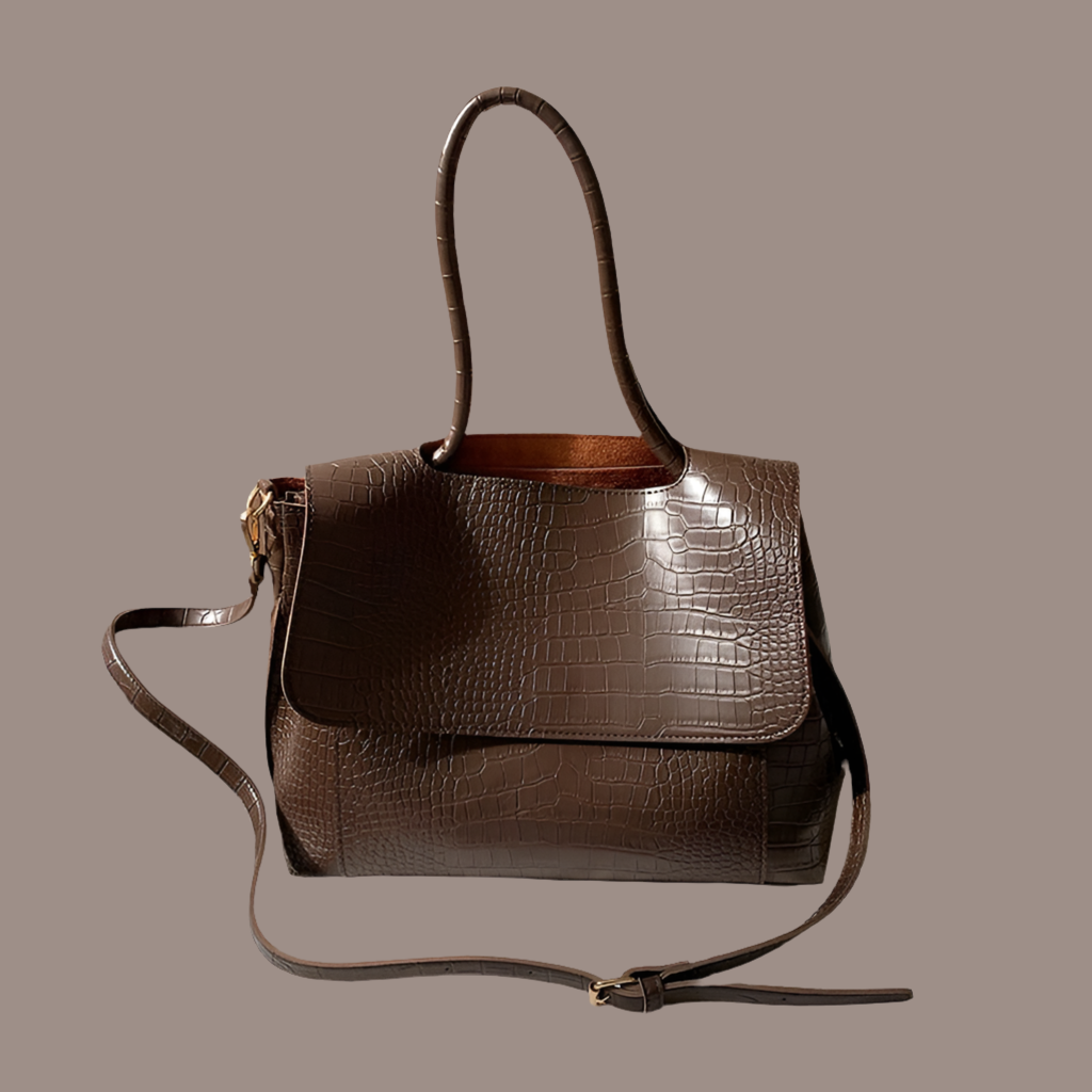 Cabas Cassidy en crocodile, 4 couleurs
