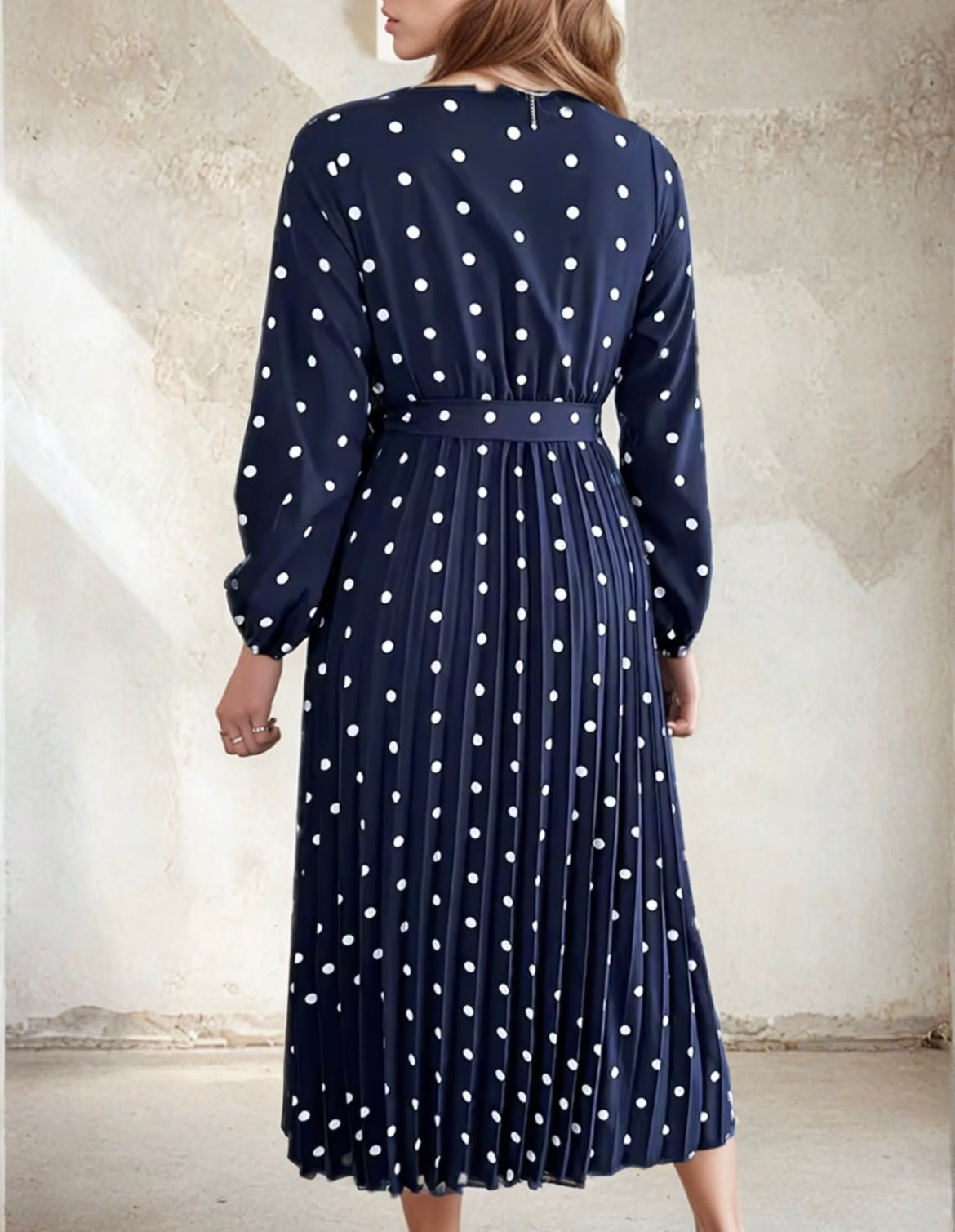 Mintlis polka dot print Katherine dress, 4 colours, sizes (36-46)