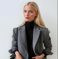 Blazer Pino, 100% lana espigas, tallas (36-44) alta calidad, made in Portugal
