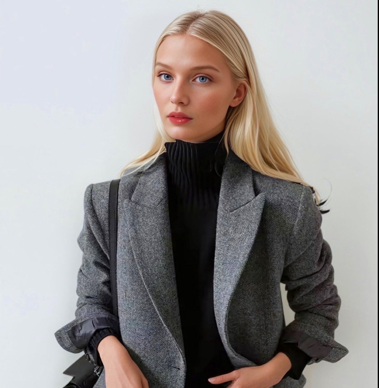 Mintlis mujer, lana 100% de espigas fina, 2 colores, chaqueta Pino, tallas (36-44) alta calidad
