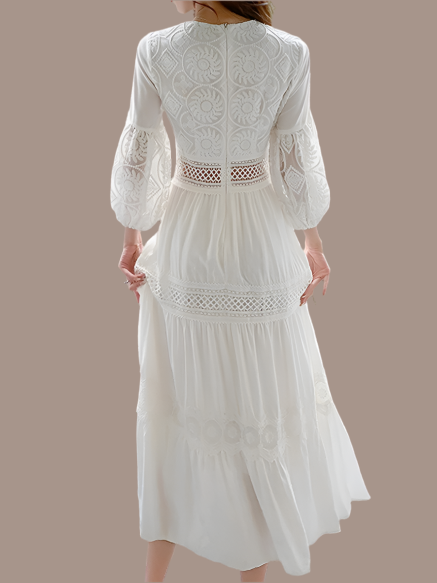 Jamaica cotton lace and embroidery dress, 5 sizes