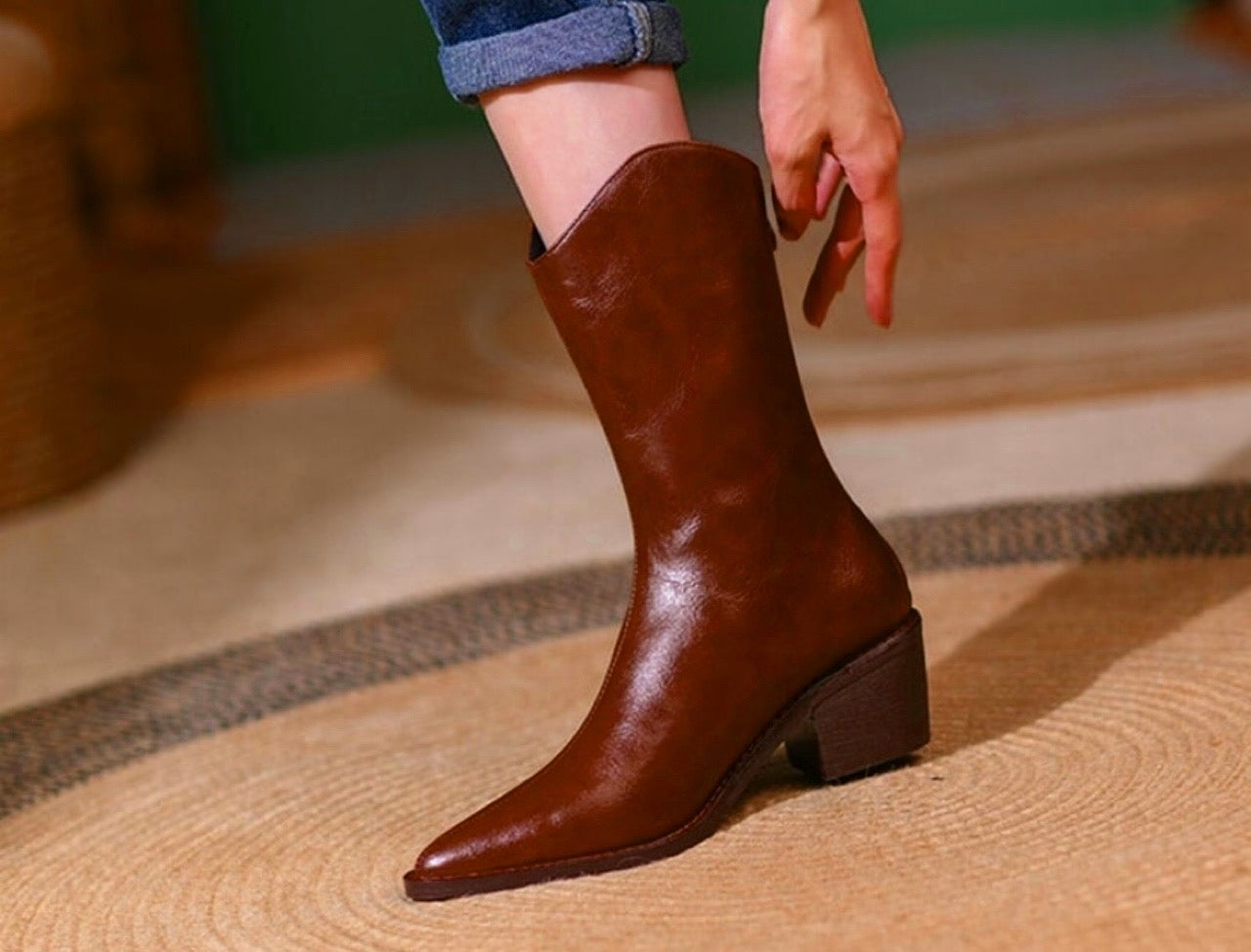 Botas Leonardo de piel HECHAS A MANO, 2 colores