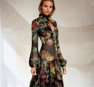 Mintlis mujer, gasa incluye fajín de gasa largo, Vestido Morrocan, tallas (34-50)