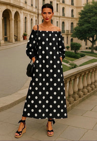 Mintlis mujer vestido Romería lunares, 3 colores, tallas ( 36-50)
