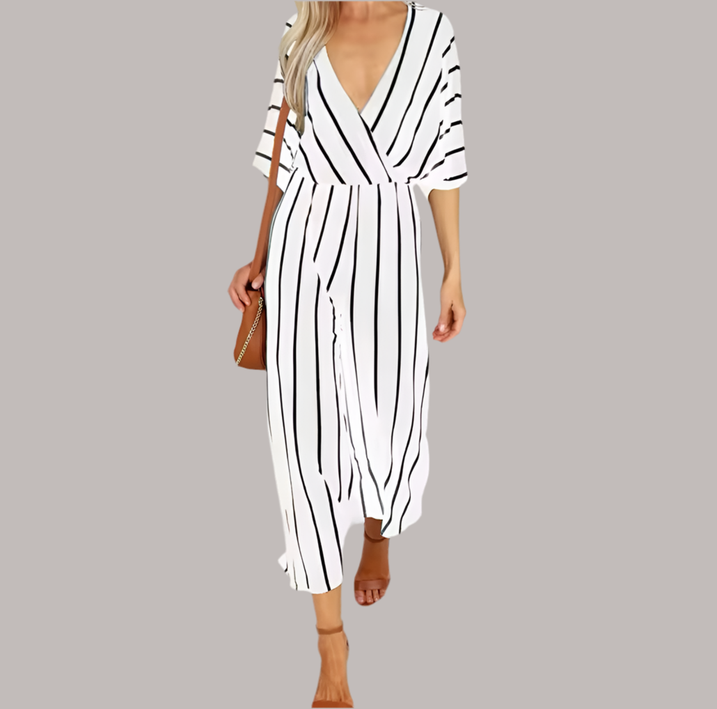 Mintlis mujer, algodón viscosa, mono Marines rayas, tallas (36-48)