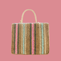 Tilburg Raffia striped bag