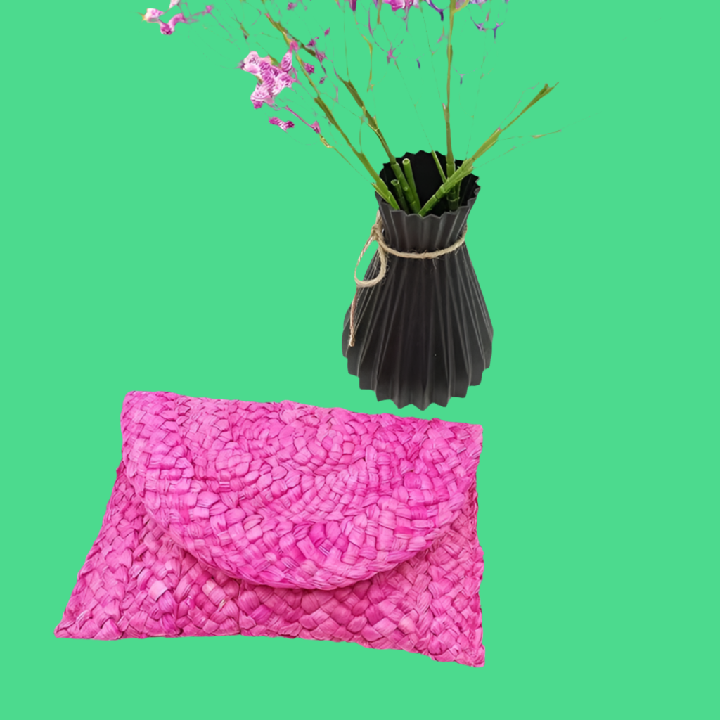 Clutch bag Lisbon de mano rafia sobre, 9 colores