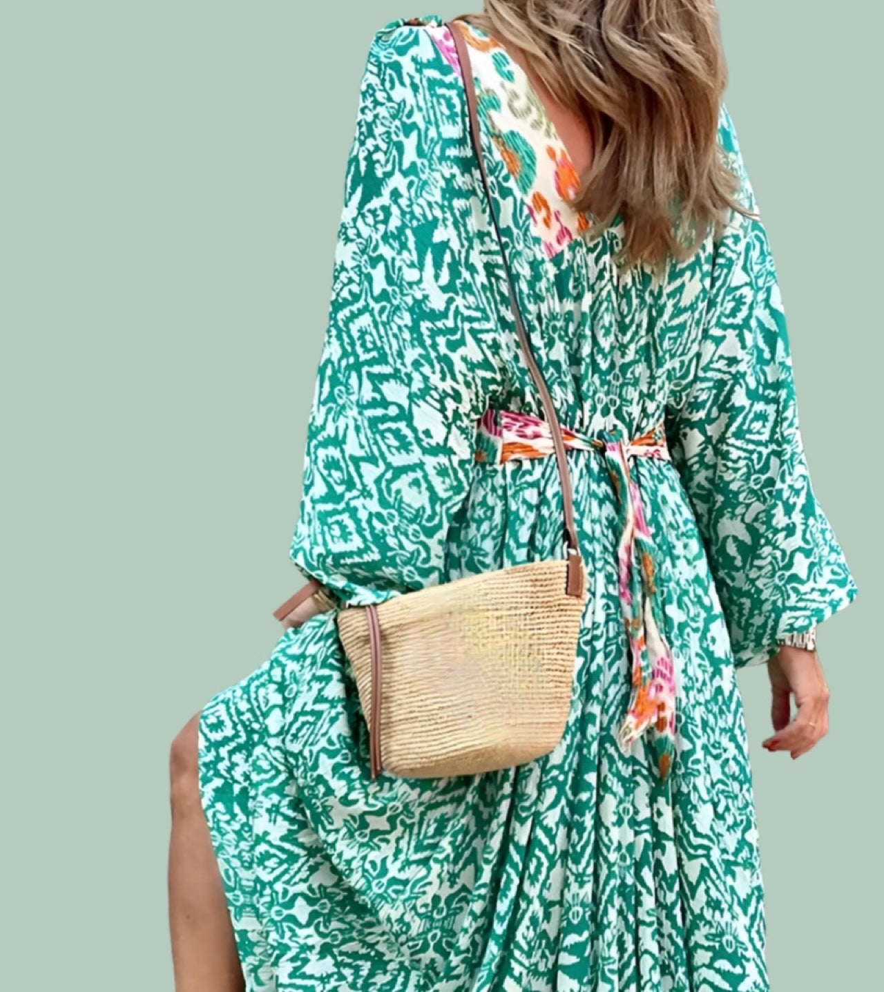Mintlis mujer, algodón viscosa, vestido Karla, tallas (36-46) made in Italy
