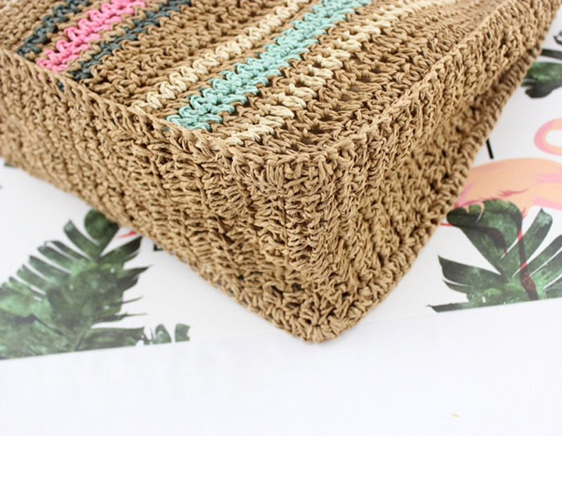 Tilburg Raffia striped bag