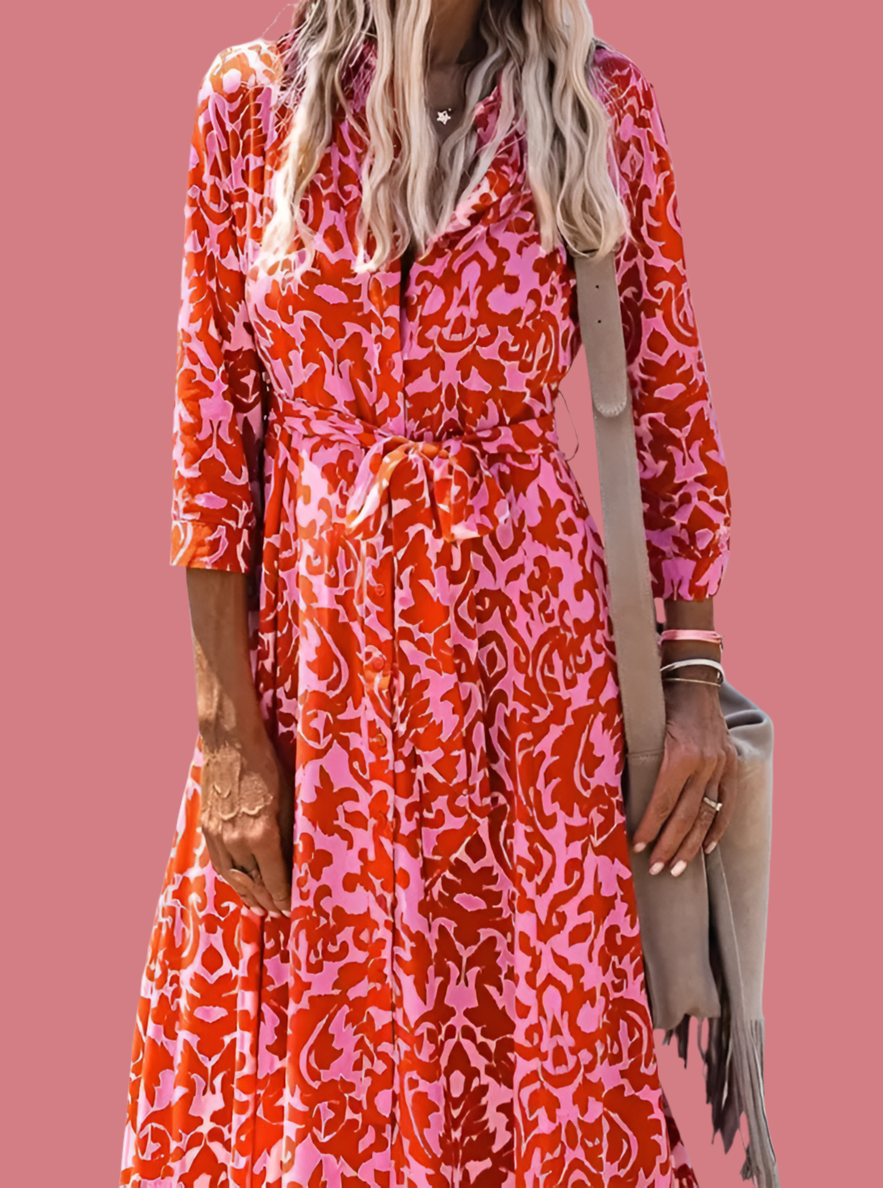 Vestido Marby floral camisero, 5 tallas