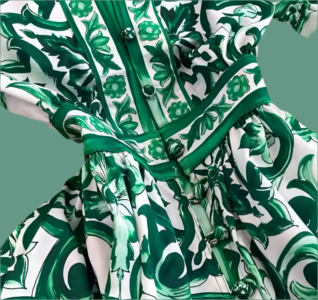 Mintlis mujer, algodón vestido Menta, tallas (36-46)