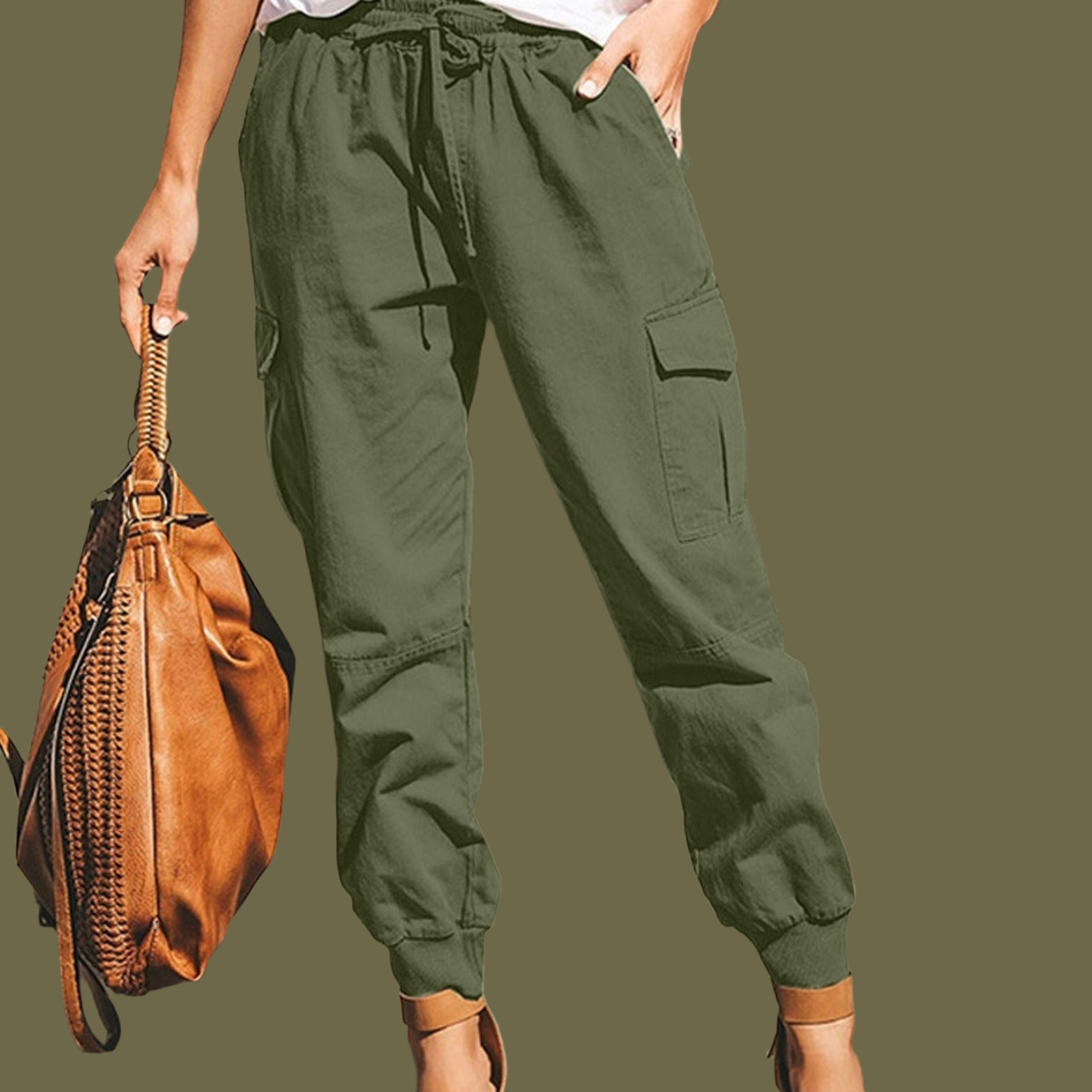 Pantalón Ginebra cargo algodón strech, elástico, 3 colores, tallas (36 hasta 50)