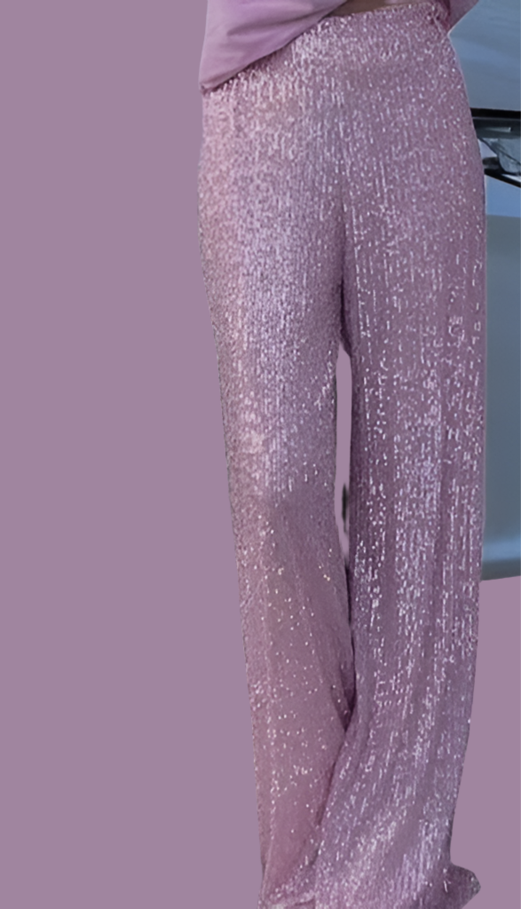 Gaby sequin streech elastic waist pants, 3 colors, 4 sizes
