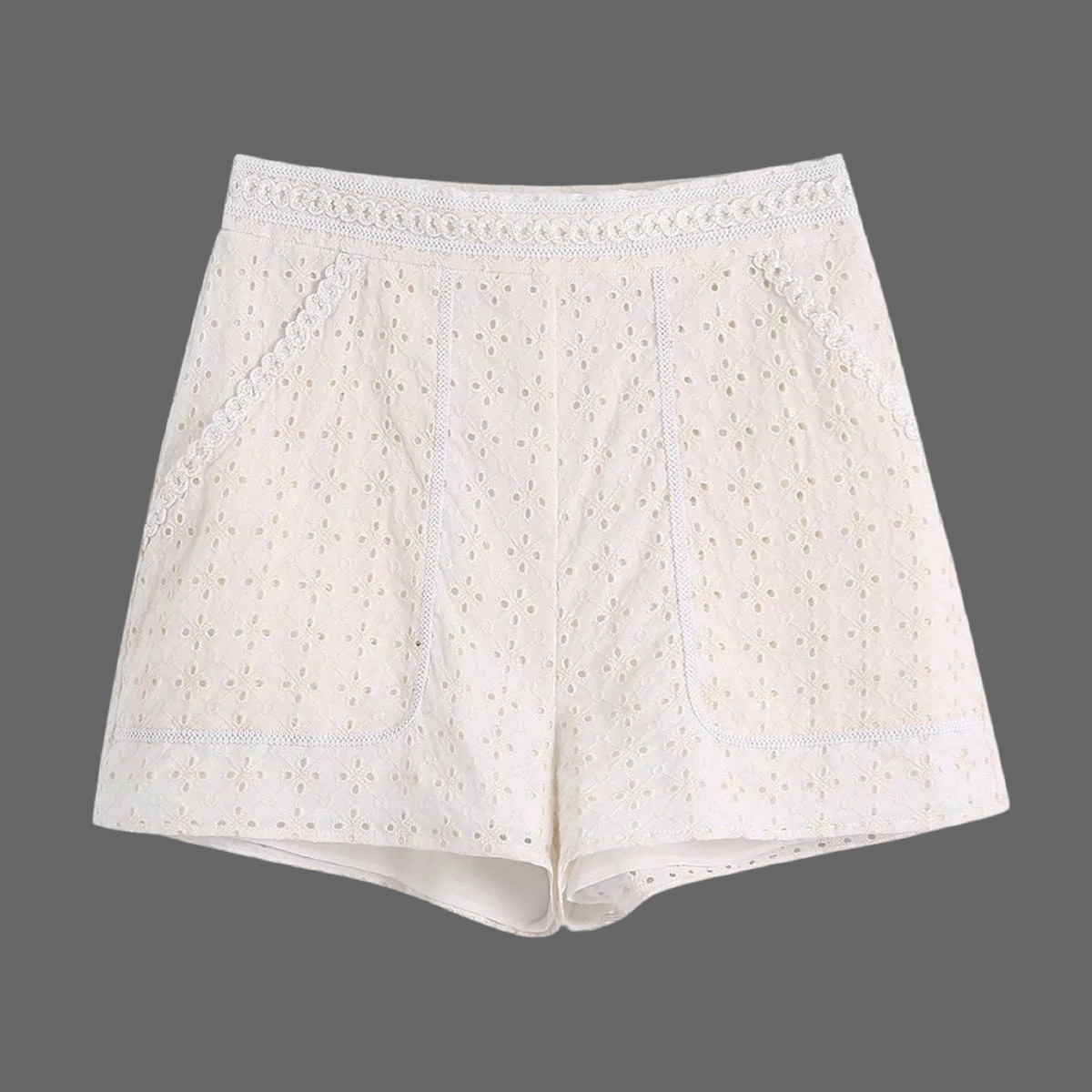 Brocade and embroidered star shorts, 2 models, 4 sizes