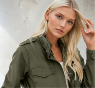 Chaqueta Military gabardina de algodón y forro con capucha alta calidad,3 colores, tallas (36-52) made in India