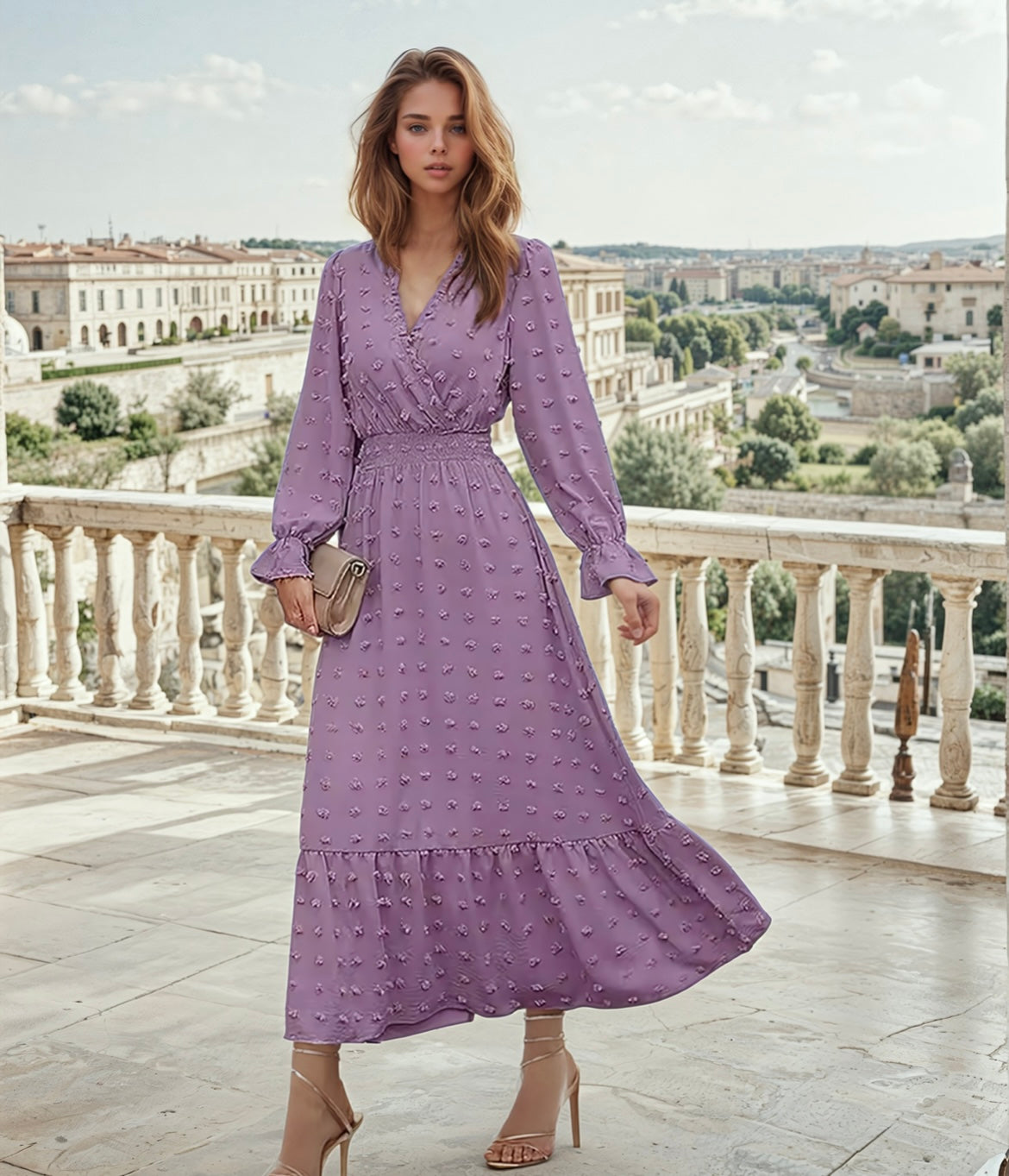 Mintlis mujer algodón plumeti vestido Alegría, 4 colores, tallas (36-50)