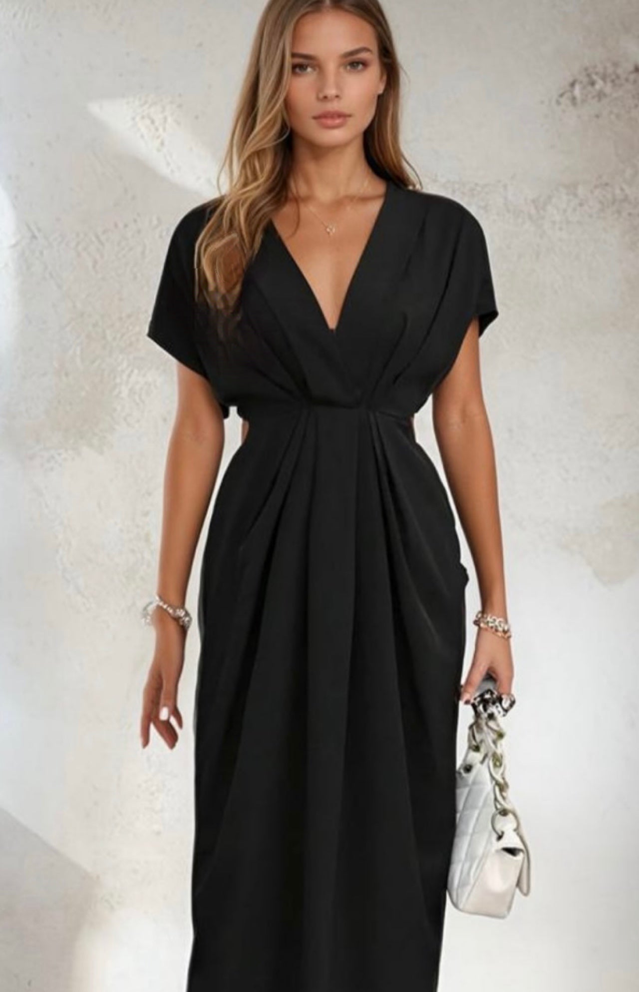 Vestido Violeta punto de algodónc, licra y elastane, 5 colores, tallas (36-50)