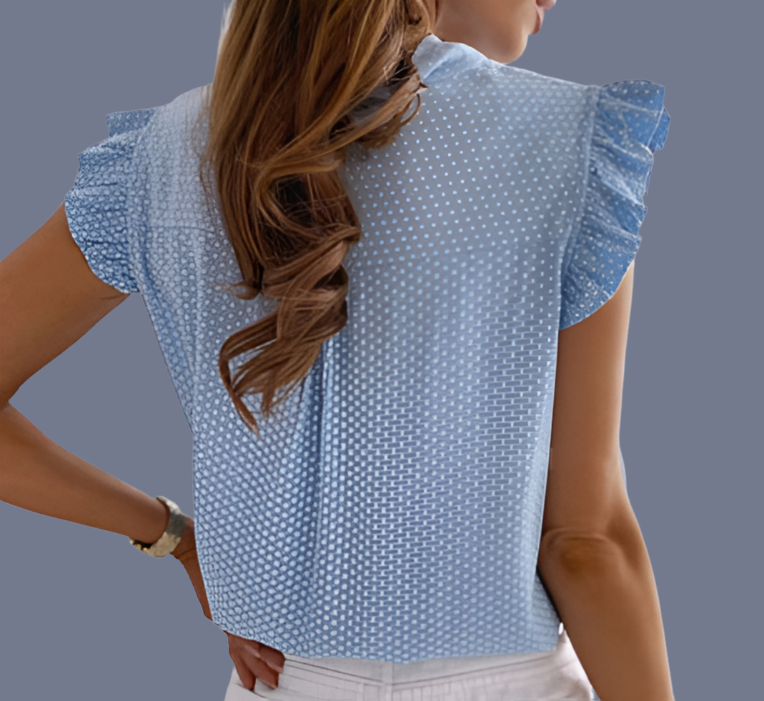 Chemise noeud fleuri, 3 coloris, 6 GRANDES TAILLES