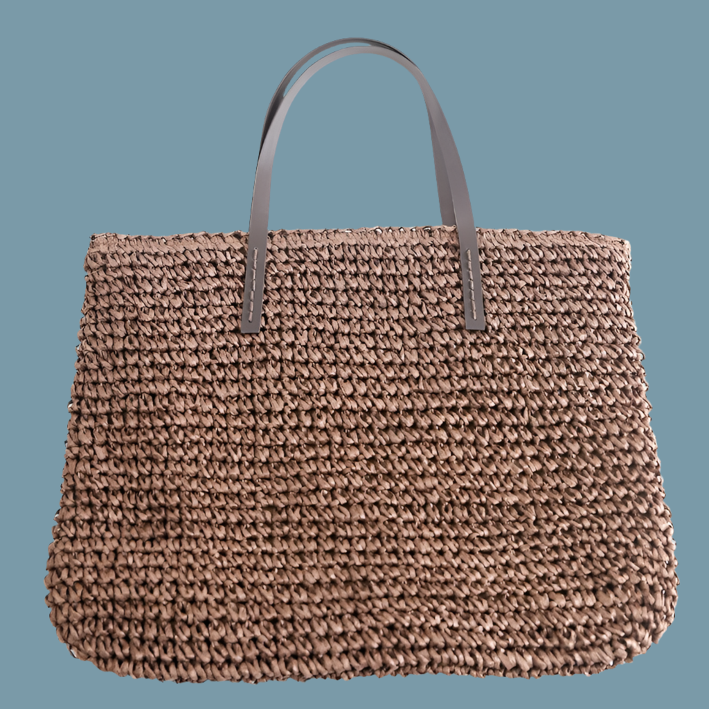 Bolso Estella Rafia asa larga, asa cuadrada , 5 colores, 2 modelos