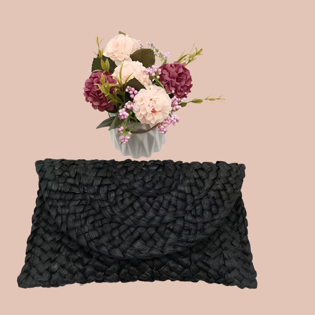 Clutch bag Lisbon de mano rafia sobre, 9 colores