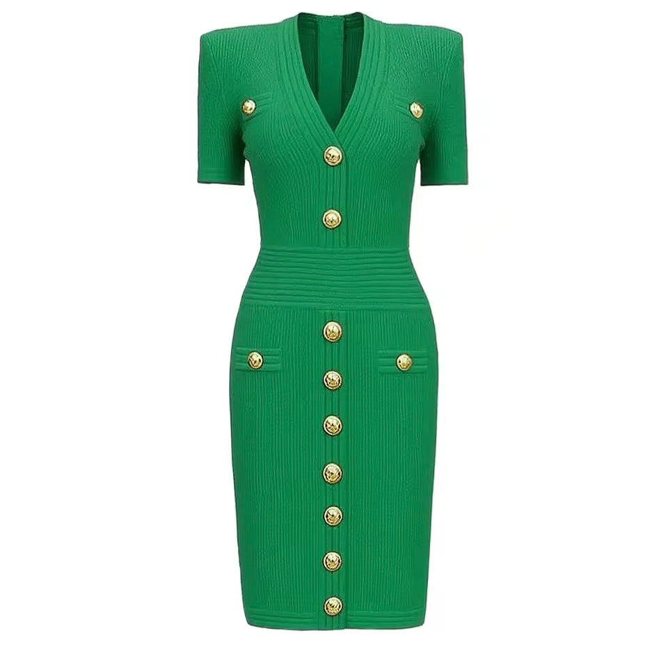 Vestido Cameron de punto de licra spandex adelgazante, 6 colores, tallas (36-46) made in Oporto
