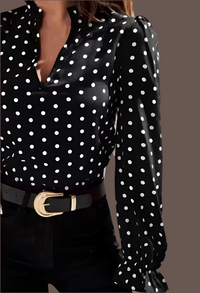 Camisa Robin lunares de gasa y algodón, 3 colores, tallas (36-46)