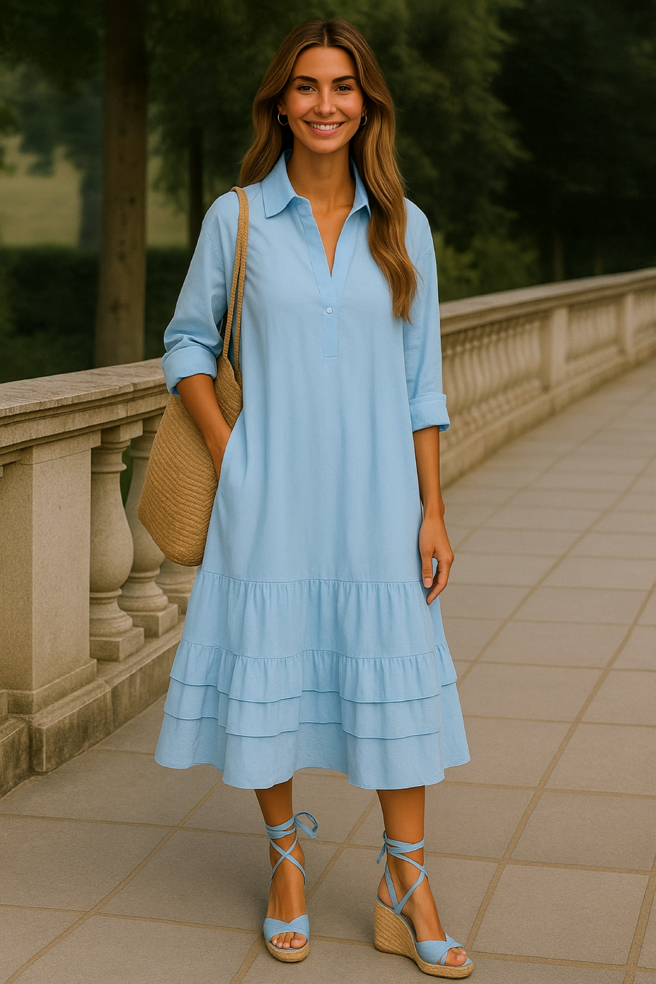 Mintlis women's 100% cotton lycra Bambi dress, 3 colors, sizes (36-50)