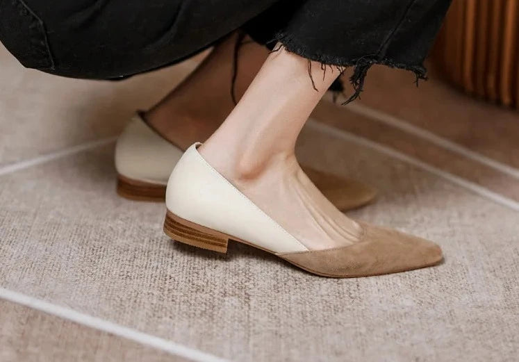 Loafers Alice de serraje plano de piel