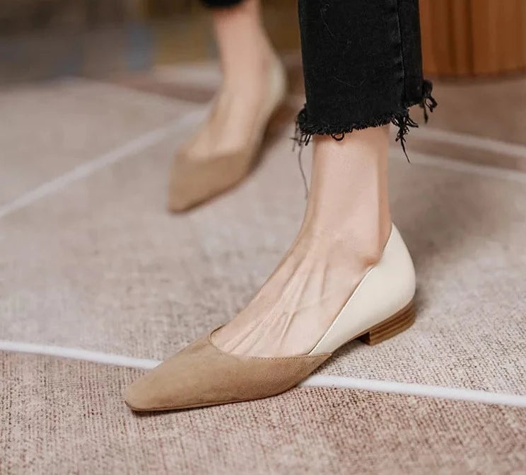 Loafers Alice de serraje plano de piel