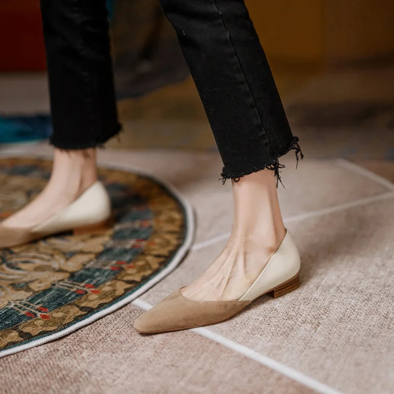 Loafers Alice de serraje plano de piel