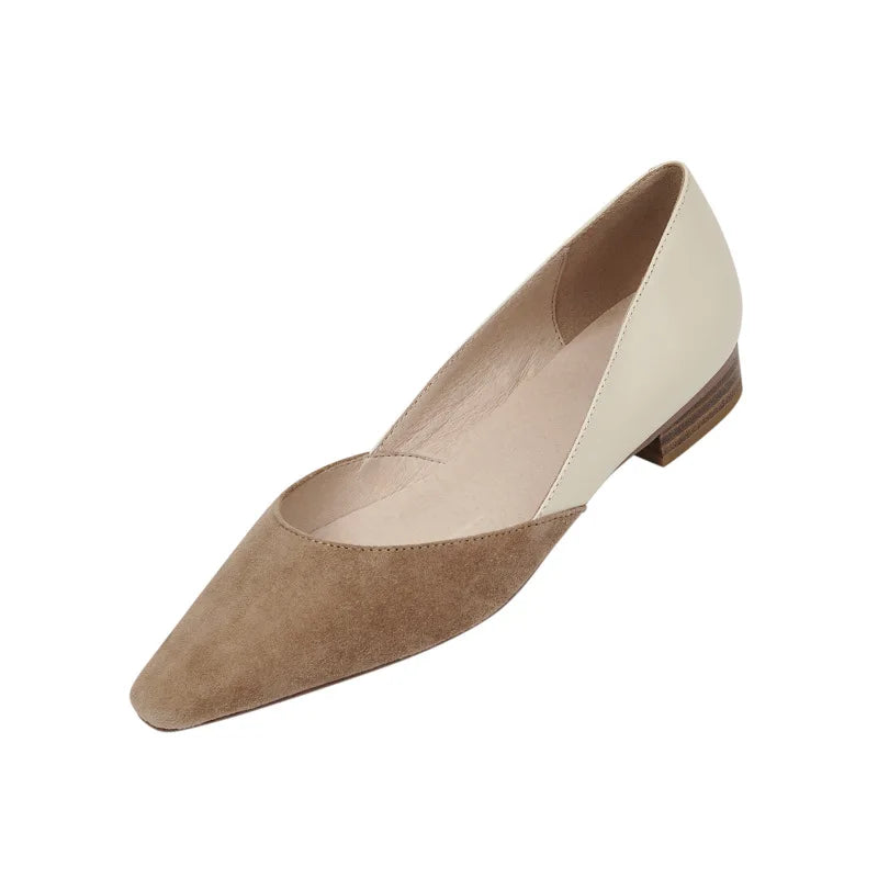 Loafers Alice de serraje plano de piel