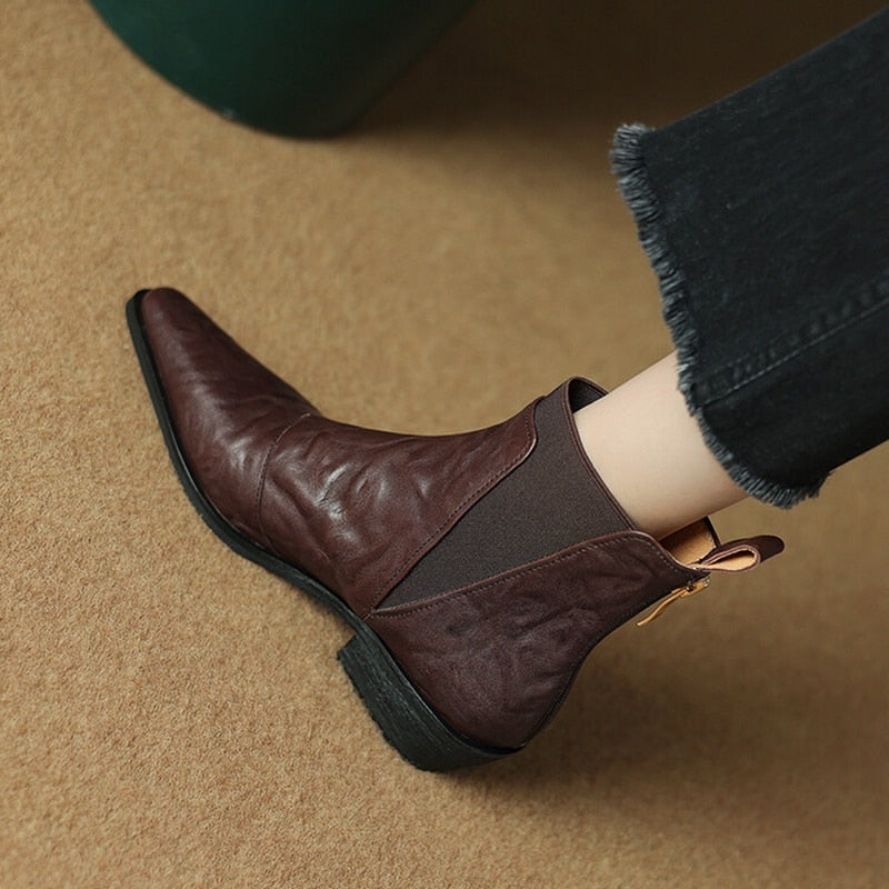 Botines Andorra de piel HECHOS A MANO, 2 colores