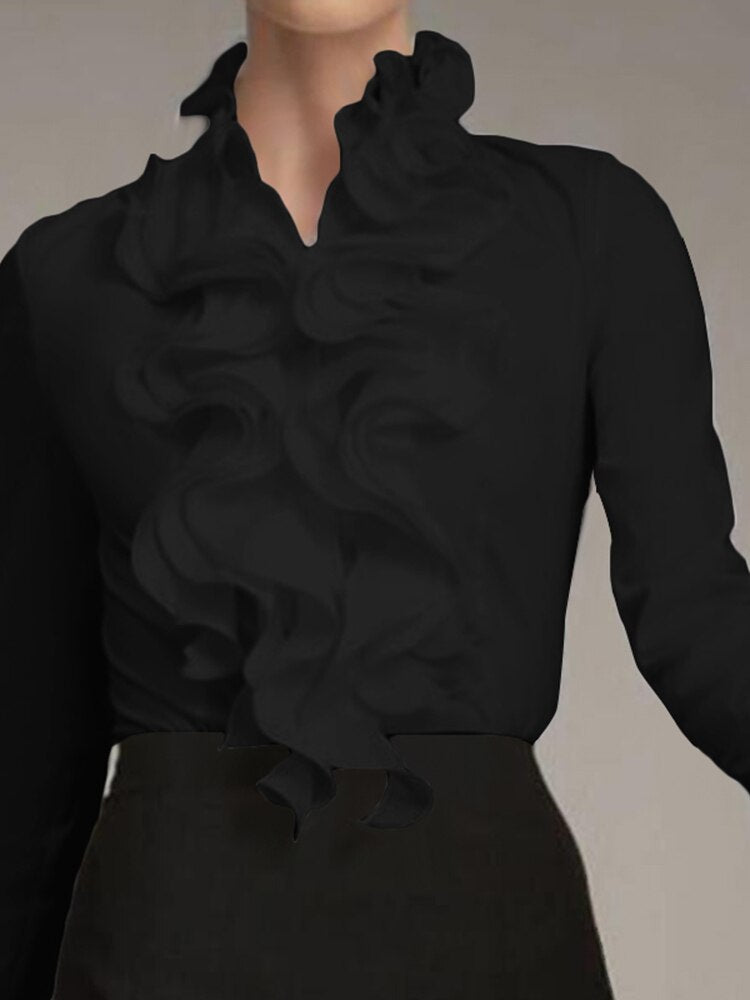 Blouse Sevilla à volants, 2 couleurs, 6 tailles, GRANDES TAILLES