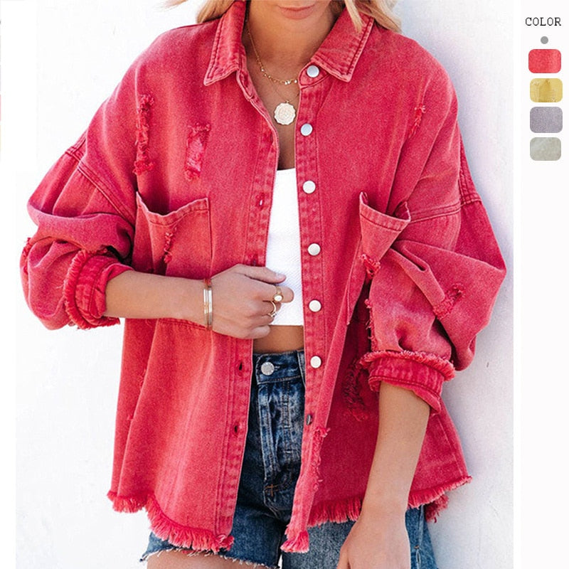 Camisa Bridget de algodón, 4 colores, 4 tallas
