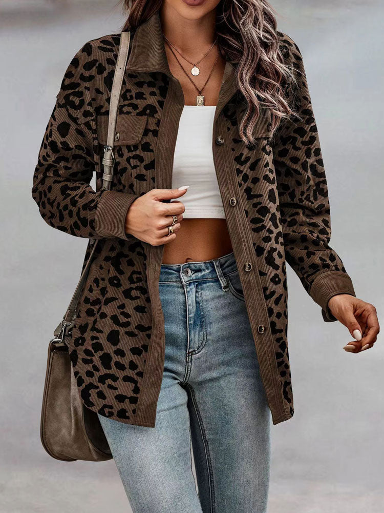 Leo jacket with Lopardo print, 8 colors, 6 BIG SIZES