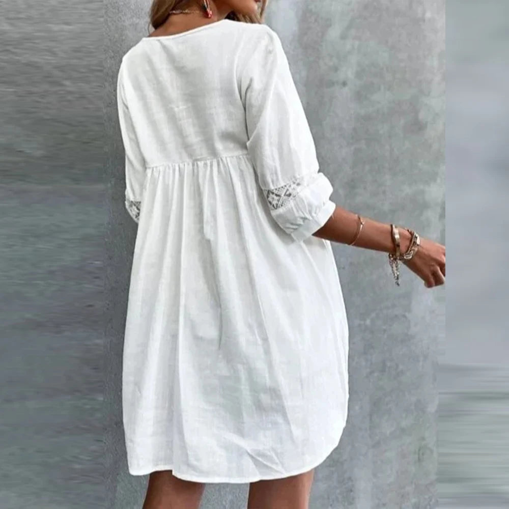 Caribbean cotton dress with lining, 5 sizes available