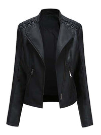 Mintlis mujer piel chaqueta motera Carolina, 12 colores, 7 tallas