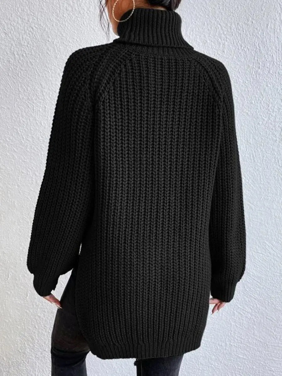Mintlis mujer punto cuello vuelto Mirco, 5 colores, tallas (S-4XL)