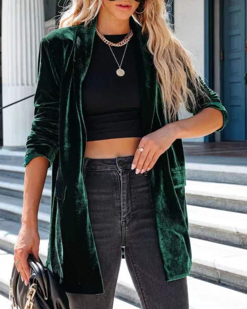 Veste en velours Ursula, 7 couleurs, 4 tailles