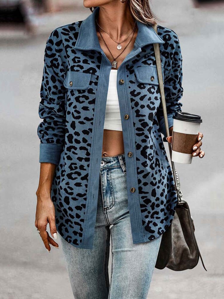 Leo jacket with Lopardo print, 8 colors, 6 BIG SIZES