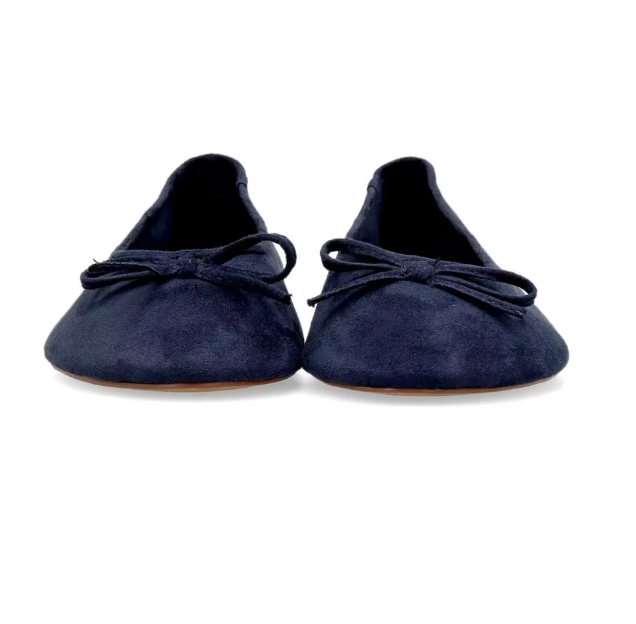 FLOWER LEATHER AND VELVET BALLERINA, 2 colors, sizes (36-41). Made in Spain.