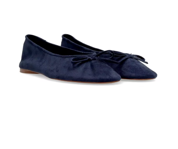 FLOWER LEATHER AND VELVET BALLERINA, 2 colors, sizes (36-41). Made in Spain.