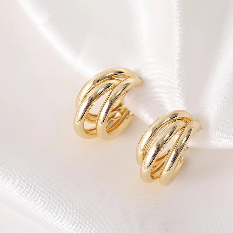 CLIP Nadine Hoops Earrings, 2 colors