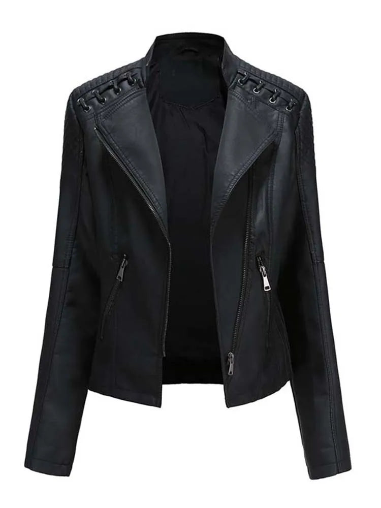 Mintlis mujer piel chaqueta Mery, 12 colores, 5 tallas