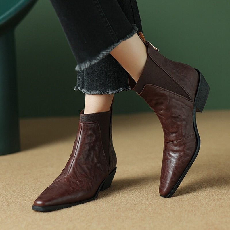Botines Andorra de piel HECHOS A MANO, 2 colores