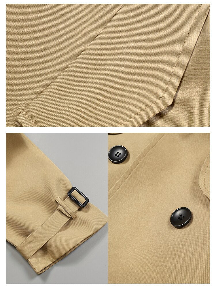 Gabardina London impermeable con forro interior y cinturón, 3 colores 5 tallas (36-44)