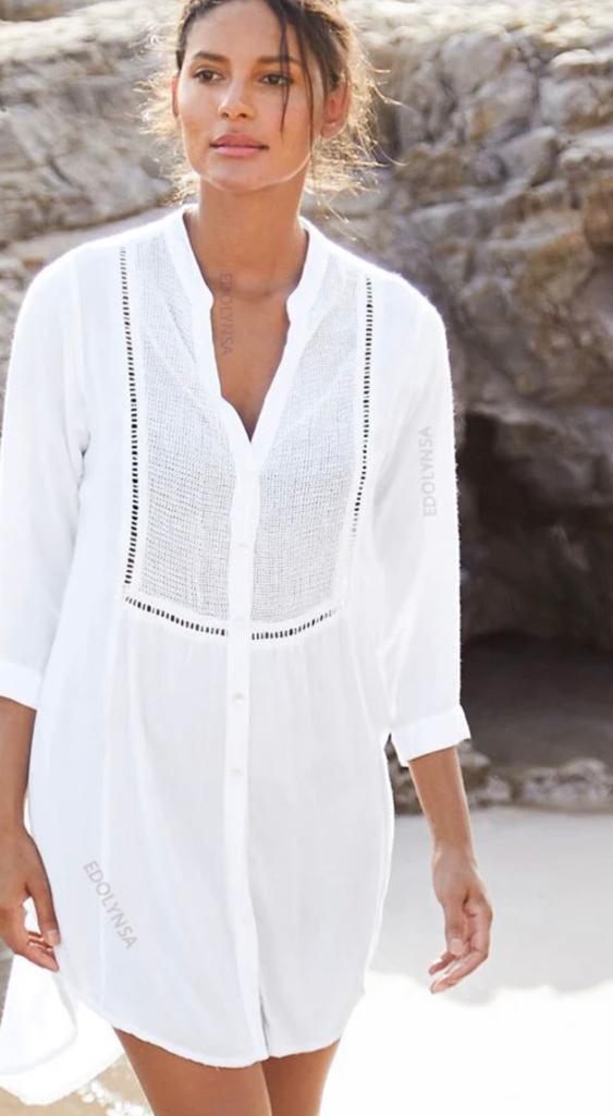 Tunique Pareo Santorini Sarong blanche, 2 modèles blancs différents, taille unique