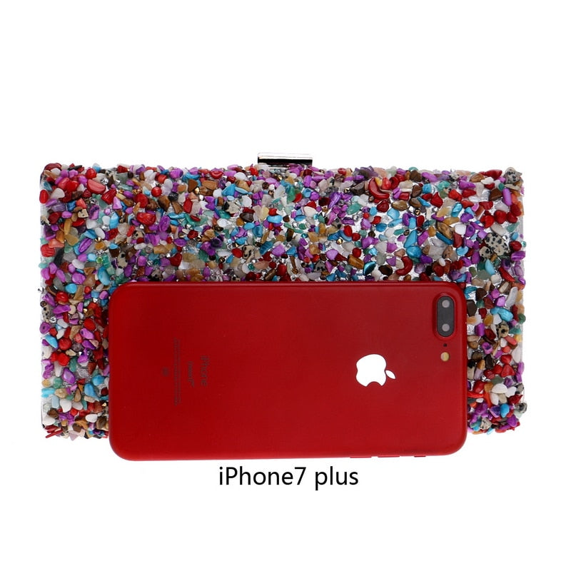 Bolso Wedding Strass fucsia cadena hombro